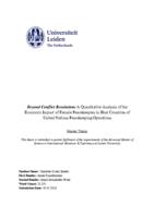 Beyond Conflict Resolution: A Quantitative Analysis of the Economic Impact of Female Peacekeepers in Host Countries of United Nations Peacekeeping Operations
