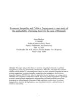 Economic Inequality and Political Engagement: a case study of the applicability of existing theory to the case of Denmark