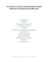 From Artisans to Activists: Greek Shoemakers’ Political Mobilization and Radicalization (1880s-1921)