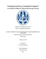 Promoting Extractivism as Sustainable Development? An Analysis of Morocco’s Renewable Energy Strategy