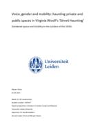 Voice, gender and mobility: haunting private and public spaces in Virginia Woolf's ‘Street Haunting’