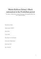 Martin Robison Delany's Black nationalism in the Postbellum period