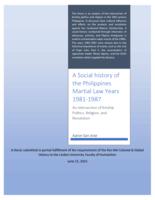 A Social history of the Philippines  Martial Law Years  1981-1987