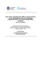 How does missing data affect measurement error estimation and correction in composite data sets when using MILC method