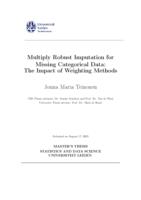 Multiply Robust Imputation for Missing Categorical Data: The Impact of Weighting Methods