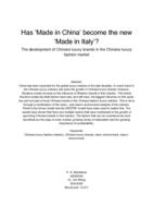Has 'Made in China' become the new 'Made in Italy'?