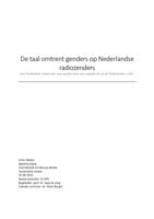 De taal omtrent genders op Nederlandse radiozenders