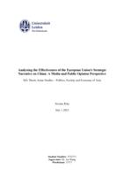 Analysing the Effectiveness of the European Union's Strategic Narrative on China: A Media and Public Opinion Perspective