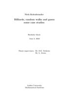 Billiards, random walks and gases: some case studies