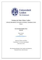 Healing in the Wake of Ethnic Conflict: A Role for International Civil Society in Sri Lanka’s Transitional Justice Process