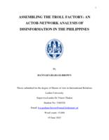 Assembling the Troll Factory: An Actor-Network Analysis of Disinformation in the Philippines