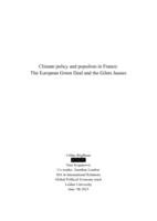 Climate policy and populism in France: The European Green Deal and the Gilets Jaunes