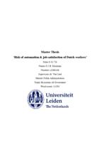 Risk of automation and job satisfaction of Dutch workers