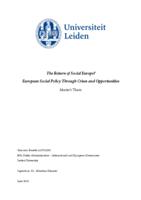 The Return of Social Europe? European Social Policy Through Crises and Opportunities