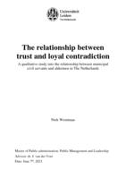 The relationship between trust and loyal contradiction
