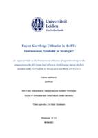 Expert Knowledge Utilisation in the EU: Instrumental, Symbolic or Strategic?