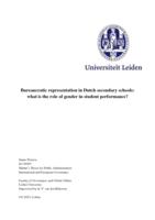 Bureaucratic representation in Dutch secondary schools: what is the role of gender in student performance?