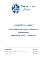 Functioning or Failing? Influence, Representation and the Fulfilment of the Transmission Belt: A study of CSOs active in EU member states