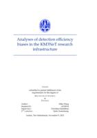 Analyses of detection efficiency biases in the KM3NeT research infrastructure