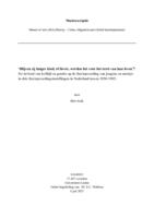 ‘Blijven zij langer kind, of liever, worden het voor het eerst van hun leven’? De invloed van leeftijd en gender op de (her)opvoeding van jongens en meisjes in drie (her)opvoedingsinstellingen in Nederland tussen 1850-1905.