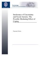 Intolerance of Uncertainty and Social Anxiety: The Possible Mediating Effect of Coping