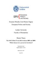 The Irish Lisbon Treaty Referendums 2008 and 2009: Which themes were present in the debate?