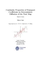 Continuity Properties of Transport Coefficients in Deterministic Diffusion of the Tent Map