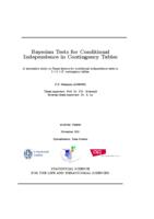 Bayesian Tests for Conditional Independence in Contingency Tables