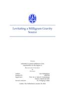 Levitating a Milligram Gravity Source