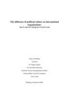 The influence of political culture on international organisations