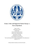 Frames, Values and Support for Nuclear Energy: A Survey Experiment