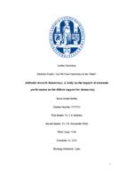 Attitudes towards democracy: A study on the impacts of economic performance on the diffuse support for democracy.