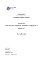 Does national corruption undermine aid projects in healthcare?