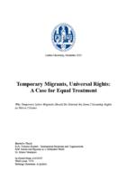 Temporary Migrants, Universal Rights: A Case for Equal Treatment