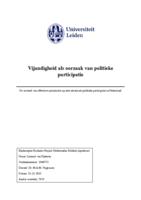 Vijandigheid als oorzaak van politieke participatie