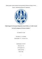 Public Support for European Integration: Social Media as a Fertile Ground For the Development of Extreme Attitudes?