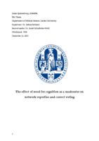 The effect of need for cognition as a moderator on network expertise and correct voting