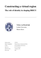Constructing a virtual region: The role of identity in shaping BRICS