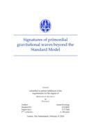 Signatures of primordial gravitational waves beyond the Standard Model