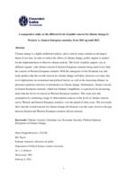 A comparative study on the different levels of public concern for climate change in  Western vs. Eastern European countries, from 2021 up until 2023