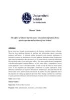 The effect of labour market access on asylum-migration flows; quasi-experimental evidence from Ireland