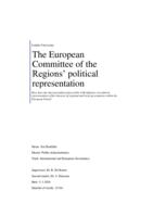 The European Committee of the Region's political representation