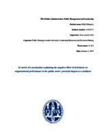 In search of a mechanism explaining the negative effect of turbulence on organisational performance in the public sector: prosocial impact as a mediator