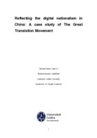 Reflecting the digital nationalism in China: A case study of The Great Translation Movement