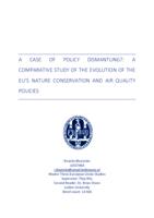 A Case of Policy Dismantling?: A Comparative Study of the Evolution of the EU's Nature Conservation and Air Quality Policies