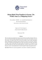 Rising Right-Wing Populism in Europe: The Welfare State as a Mitigating Factor?