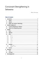 Consonant Strengthening in Setswana