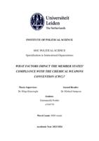 What factors impact the member states' compliance with the chemical weapons convention (CWC)?