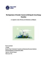 The Importance of Security Concerns in Driving the Green Energy Transition