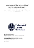 Les schémas d'alternance codique chez les enfants trilingues